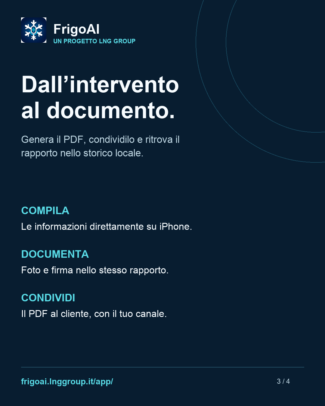 Compila, documenta e condividi il PDF.